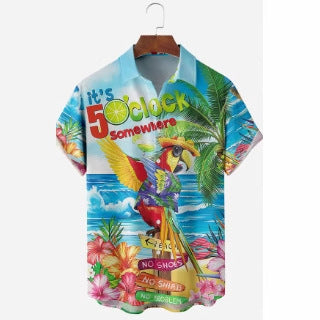Short Sleeve Men's Casual All-matching Shirt