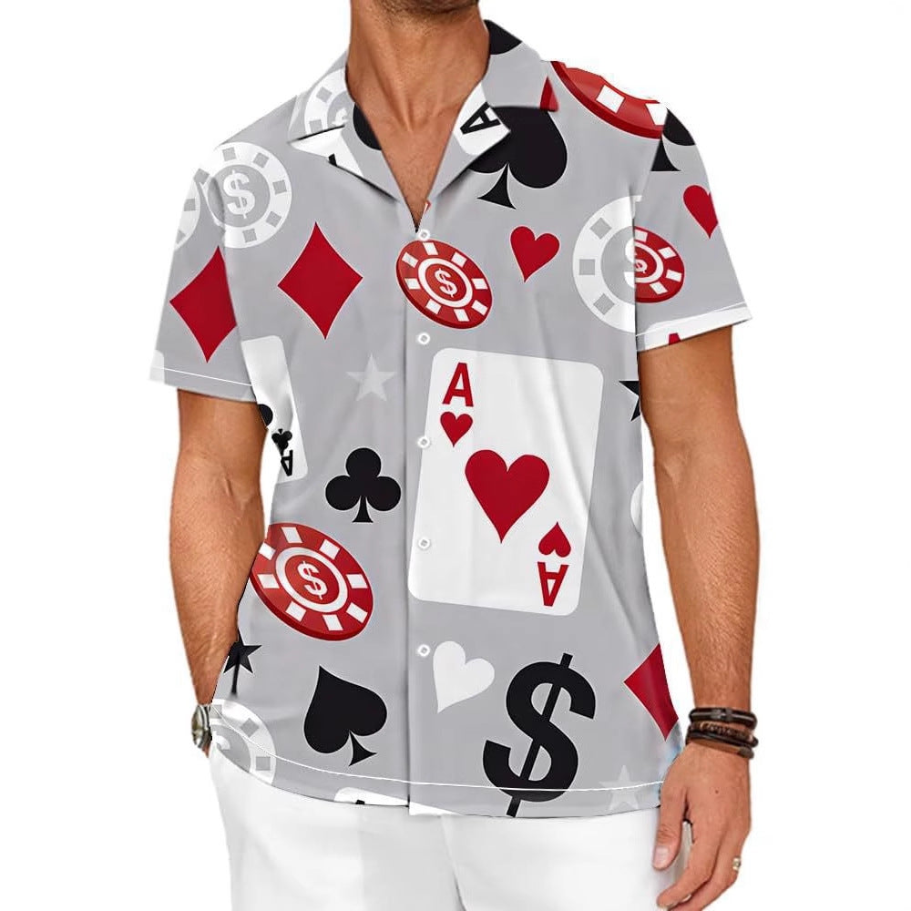 Short Sleeve Men's Casual All-matching Shirt
